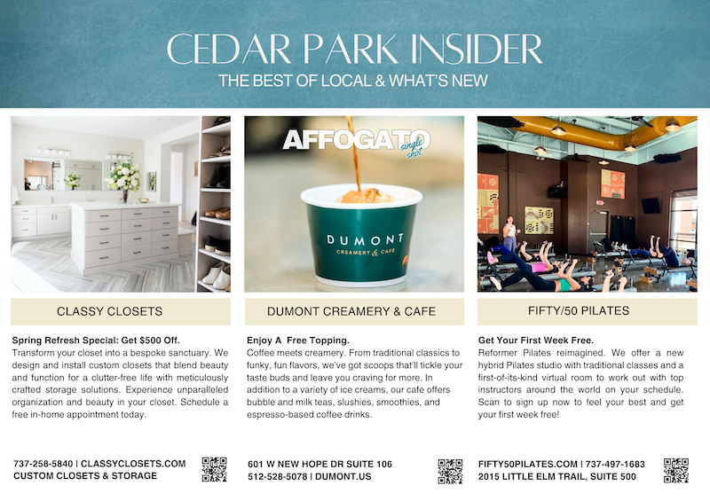 Cedar Park Insider Mailer, local direct mailers marketing and advertising for Cedar Park